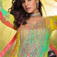 Anaita Yellow Chinon Stitched Suit with Embroidery & Sequence Work