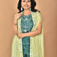 Morchari Women Hand Embroidery Crop Top-Green - Swadesiicart