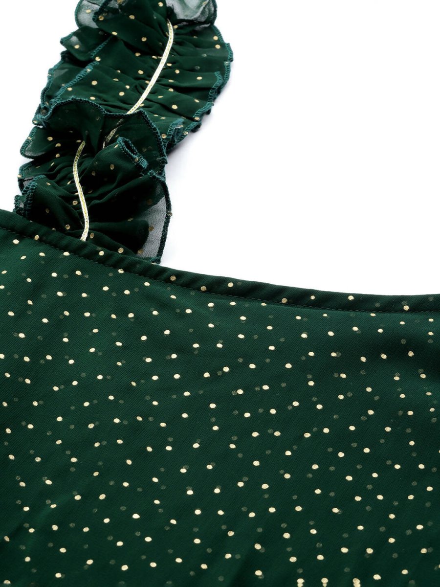 Ahalyaa Women's Traditional wear Tunic - Dark Green | Swadesiicart