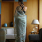 Vamsee Green Organza Saree - Swadesiicart
