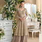 Anaita Beige Heavy Georgette Stitched Suit with Sequence & Diamond work