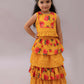 Lil Drama Genda Phool Mustard Choli and Lehanga Set For Girls | Swadesiicart