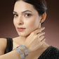 NVR Women's Set of 2 Silver-Toned German Silver Oxidised Kada Bangle - Swadesiicart