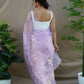 Vamsee Lavender Organza Saree - Swadesiicart