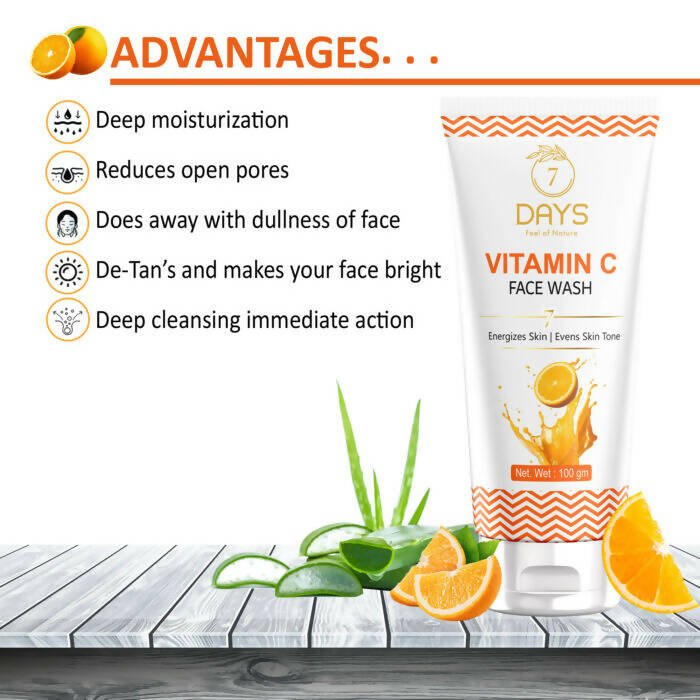 7 Days Vitamin C Face Wash with Turmeric - Swadesiicart