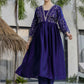 The52 Blue Women's Beautiful Embroidered Vichitra Silk Fabric with Flared Kurta, Pant and Dupatta Set - Swadesiicart