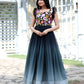 Jyoti Fashion Women's Black Sequins Embroidery Faux Blooming Anarkali Dress | Swadesiicart