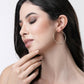 NVR Women Gold-Toned Geometric Hoop Earrings | Swadesiicart