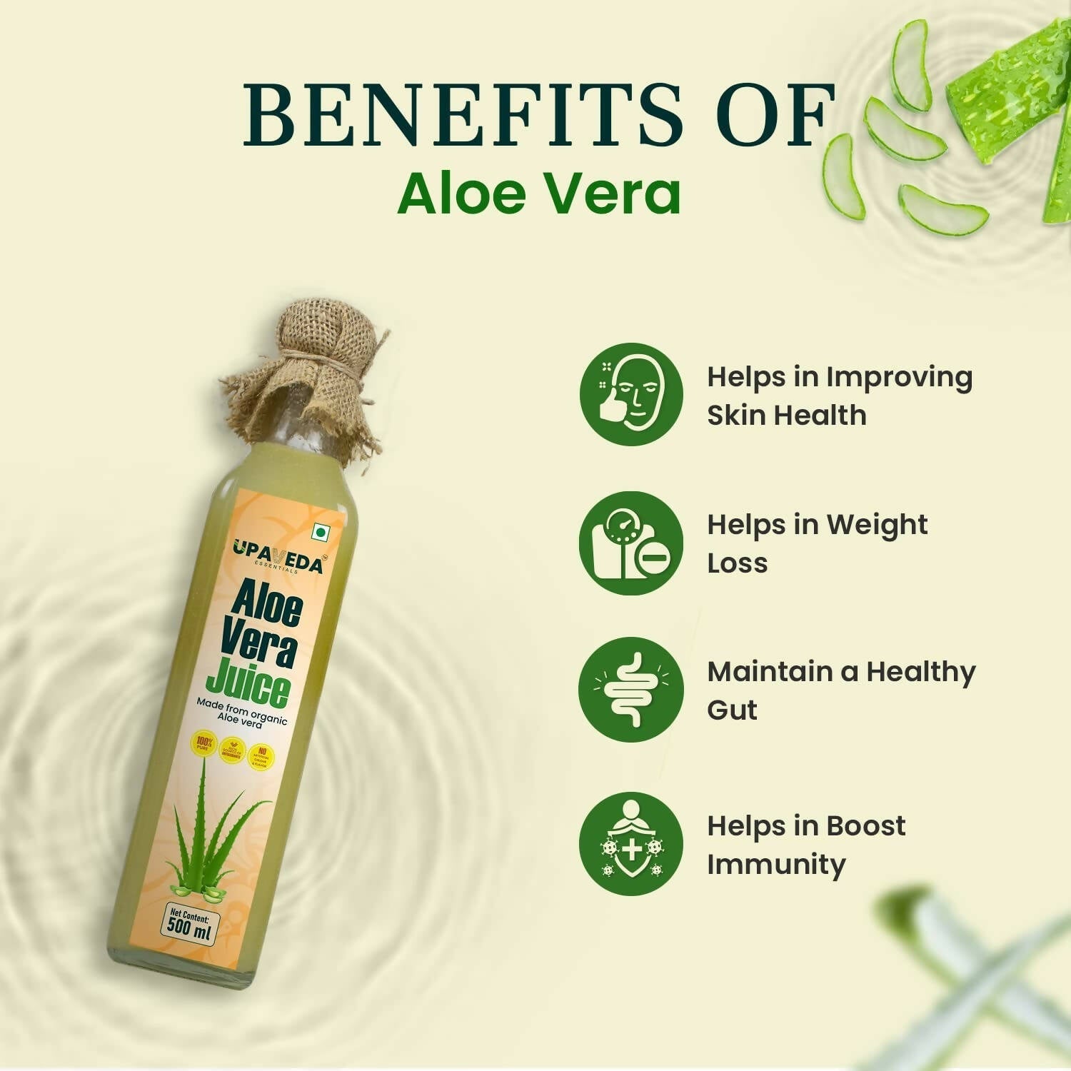 Upaveda Aloe Vera Juice | Swadesiicart