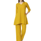 Fab Fashion Mustred Plain Pure Co-Ord Set - Swadesiicart