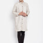 Even Apparels Beige Rayon Men's Sherwani Kurta With Open Front | Swadesiicart