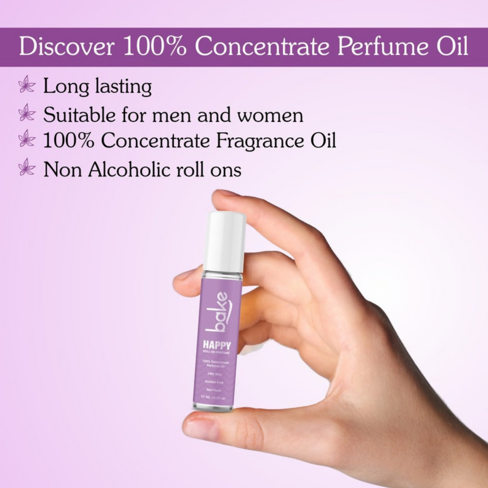Bake Happy 100% Concentrated Perfume Oil Roll on Fragrance For Men & Women - Black Currant | Swadesiicart