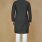 Anaita Black Embroidered Rayon Straight Kurta