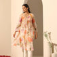 Pomcha Jaipur Peach Gul Ruhani Suit Set | Swadesiicart