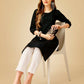 Jyoti Fashion Women's Black Cotton Blend Embroidered Kurta Pant Set | Swadesiicart