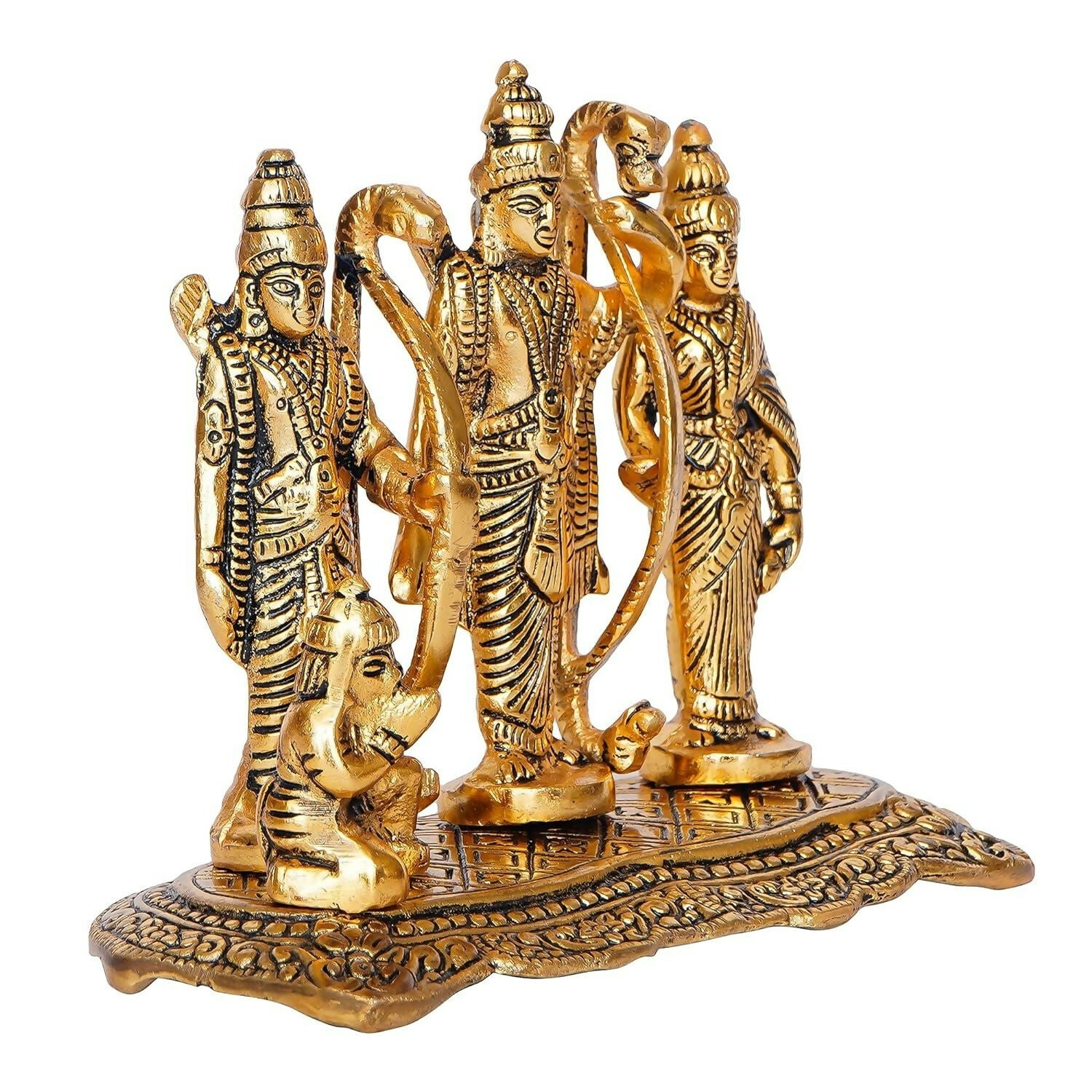Jaipurcrafts Antique White Metal Lord Ram Darbar Idol - Swadesiicart