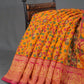 Shades Of Yellow Kalamkaari Design Semi Chanderi Saree With Contrast Blouse By Gayathri Reddy Designer Studio | Swadesiicart