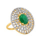 Gold-Polished Alloy Ethnic Designer Cocktail Ring - The Pari | Swadesiicart