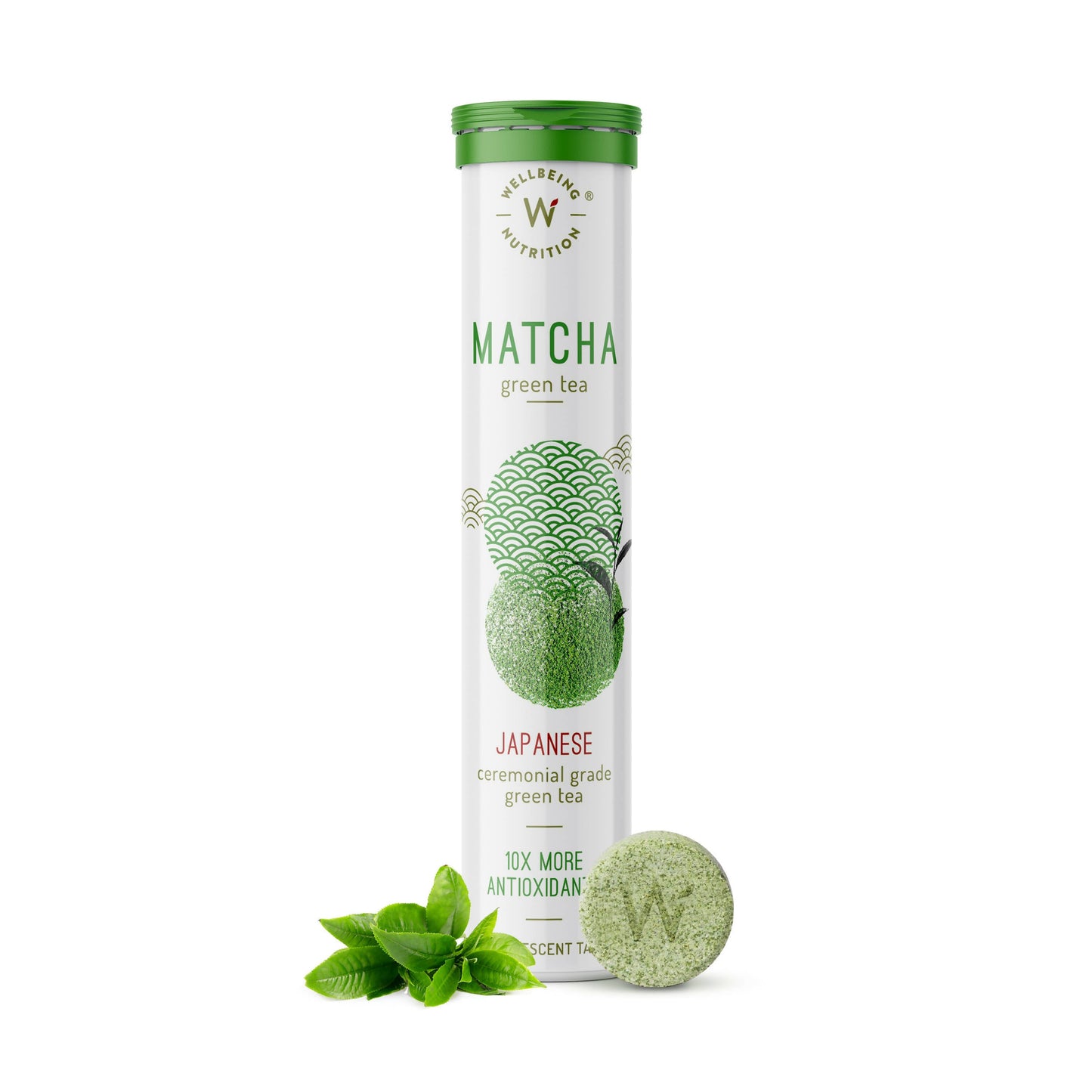 Wellbeing Nutrition Japanese Ceremonial Matcha Green Tea Effervescent Tablets | Swadesiicart