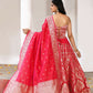 Joban Fashion Fuchsia Soft Pure Handloom Banarasi Silk Lehenga | Swadesiicart