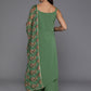 Ahalyaa Women's Traditional wear Kurta Set - Sage Green | Swadesiicart