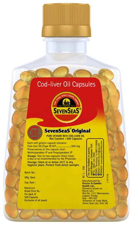 Seven Seas Original Cod-Liver Oil Capsules - Swadesiicart