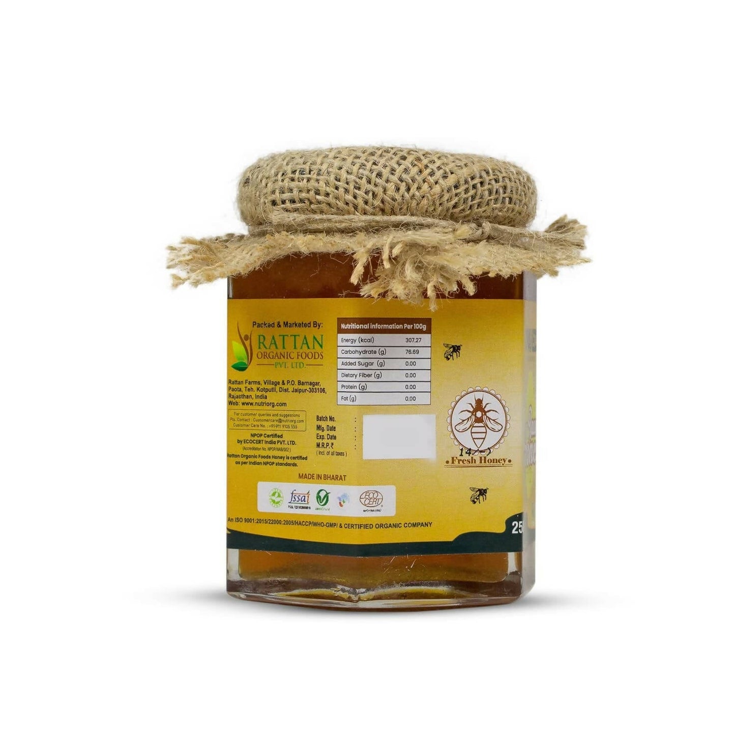 Upaveda Certified Organic Raw Honey - Swadesiicart