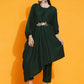 Women Republic Green Fusion Style Kurta With Hand Embellishment And Pants | Swadesiicart