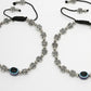 NVR Women's Evil Eye Black Silver Plated Adjustable Anklets | Swadesiicart