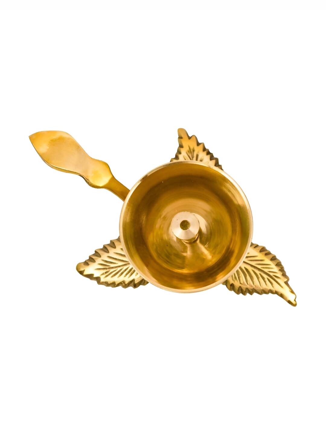 Spillbox Gold-Toned Brass 3 leaf Nanda Pooja Essential | Swadesiicart
