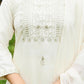 The52 White Women's Beautiful Rayon Slub Fabric Embroidered Work Straight Kurta, Pant and Dupatta Set - Swadesiicart