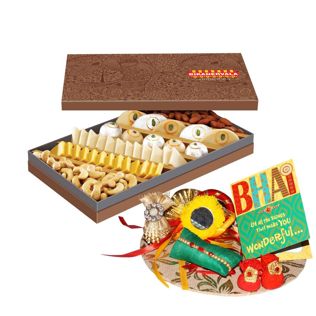 Bikanervala Diamond Meetha Namkeen Rakhi Gift | Swadesiicart