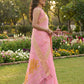 Shree Shyam Fashion Pink Linen Cotton Saree
