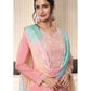 Anaita Peach Moonga Silk Stitched Suit with Embroidery Sequence Work