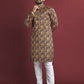Anaita Multicolour Printed Pure Silk Straight Kurta