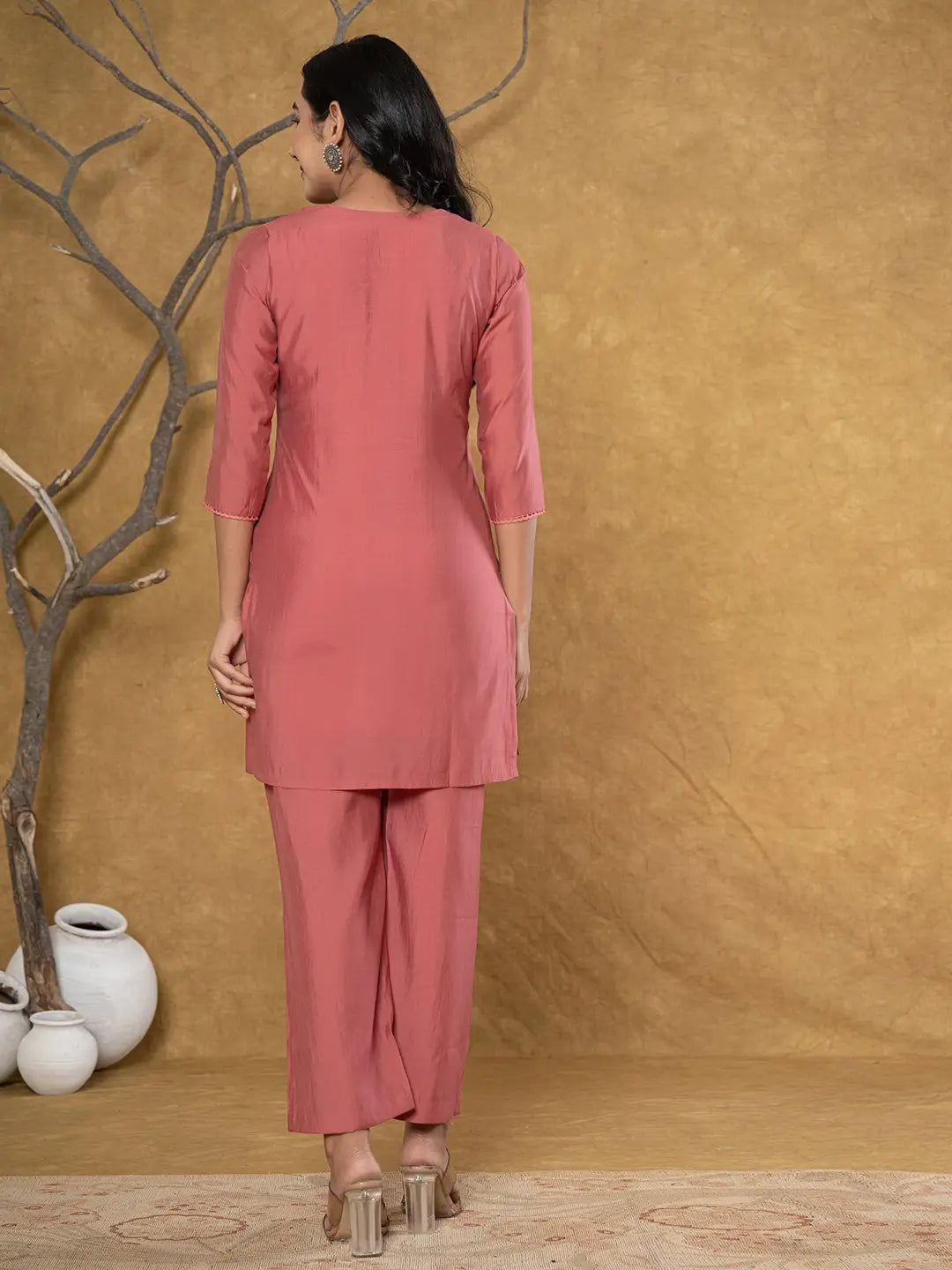 Yufta Rust Co-Ord Set - Swadesiicart