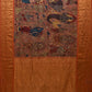 Rust Kalamkari Hand Painted Kanchipuram Silk Handloom Saree with Dashavatar Design - Global Threads | Swadesiicart