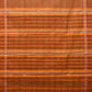 Rust Narayanpet Cotton Handloom Saree with Strips Design No Blouse - Global Threads | Swadesiicart