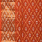 Rust Uppada Cotton Handloom Saree with All Over Jamdani Design - Global Threads | Swadesiicart
