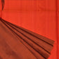 Rust Uppada Silk Handloom Saree with Raising Temple Design - Global Threads | Swadesiicart