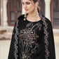 Jyoti Fashion Women's Black Velvet Resham Thread with Jari & Sequin Kurta with Trouser & Dupatta | Swadesiicart