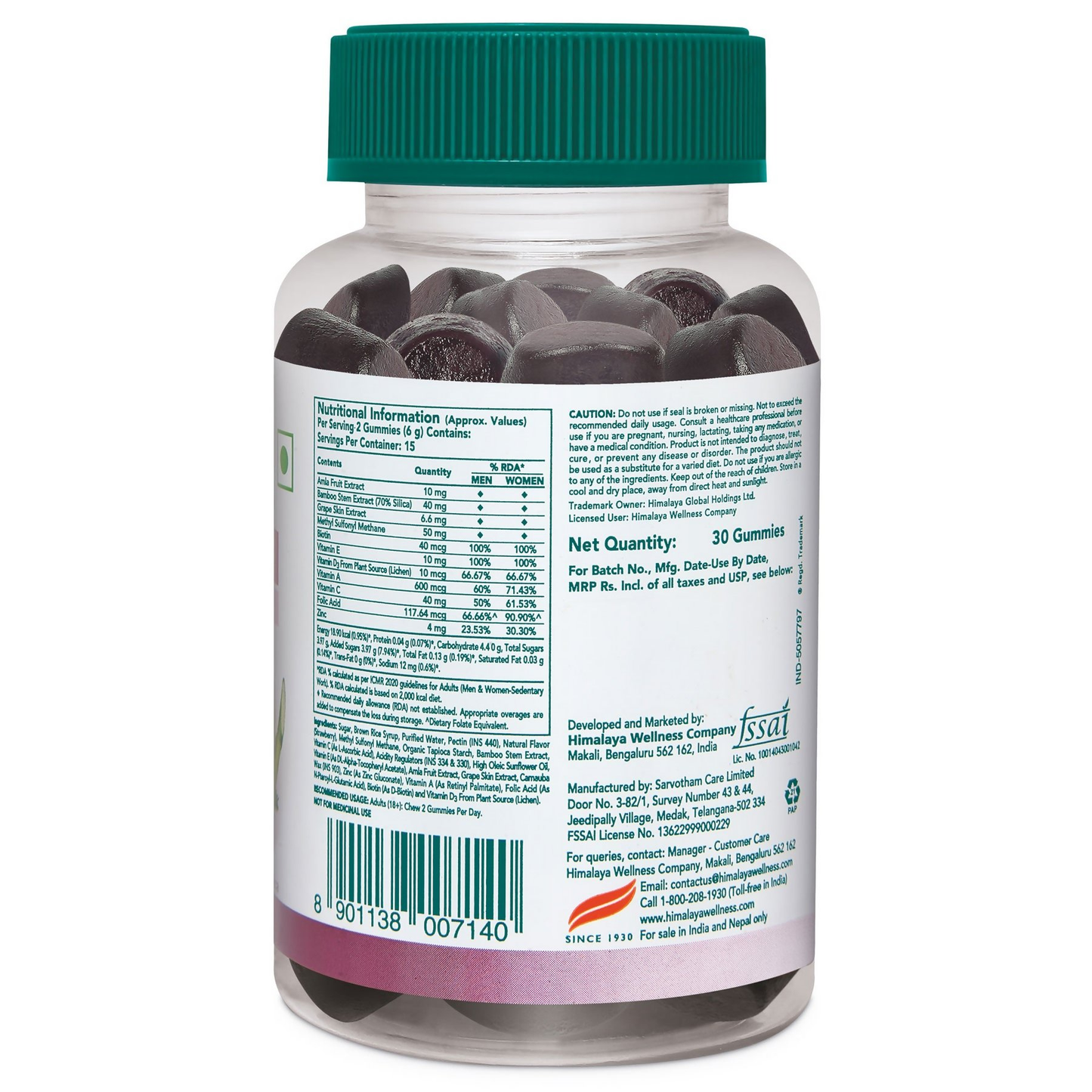 Himalaya Herbals Healthy Hair Gummies - Swadesiicart