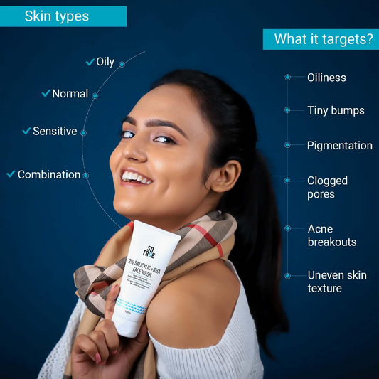 Sotrue 2% Salicylic Acid Face Wash - Swadesiicart