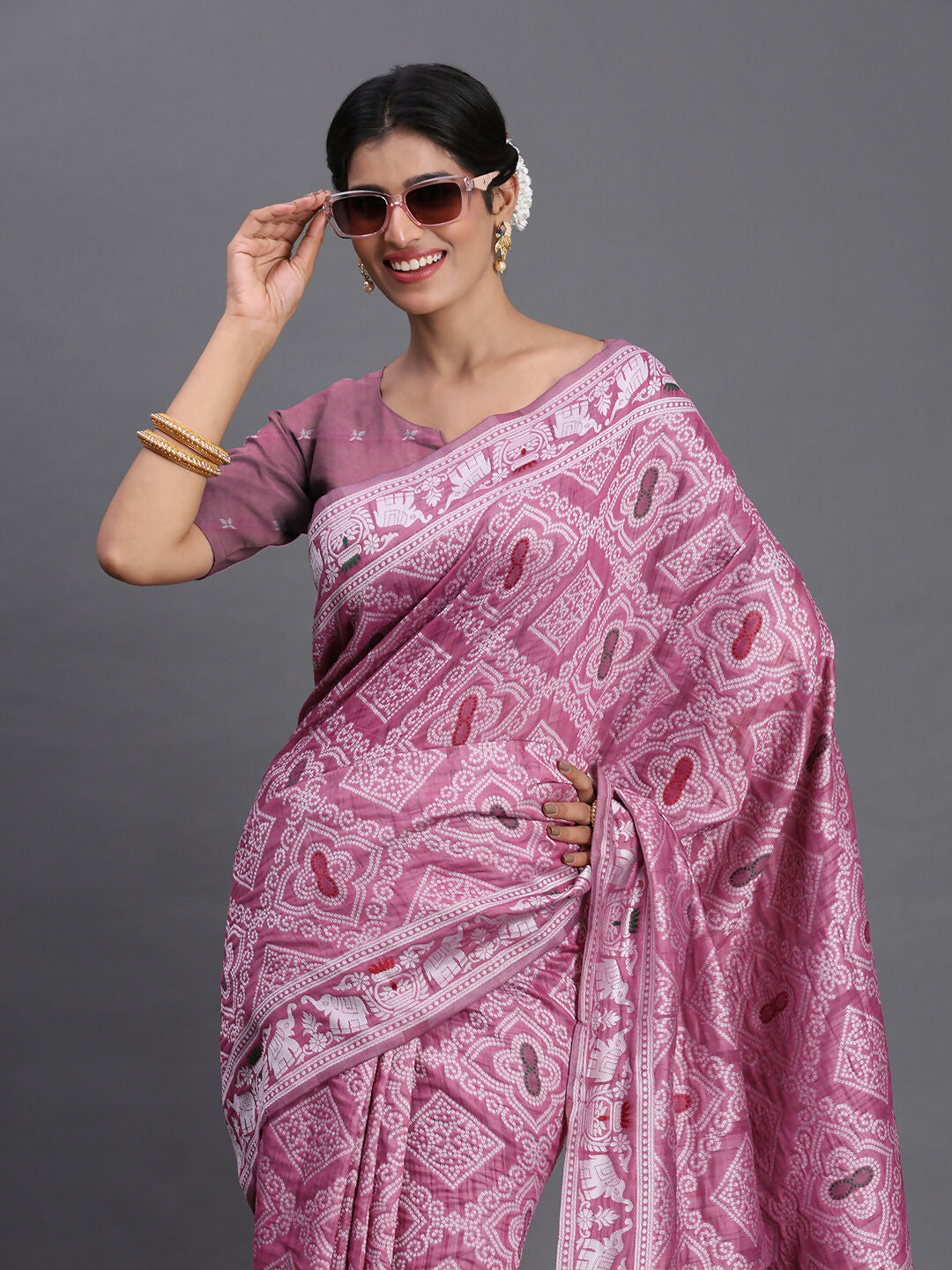 Shree Shyam Fashion Linen Cotton Purple Saree