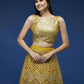House of Panchhi Mustard Net Sequinse Work Lehenga & Blouse, Dupatta | Swadesiicart