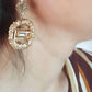 Bling Accessories Swarovski Golden Shadow Stud Earrings | Swadesiicart