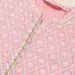 Anubhutee Peach-Coloured & White Khari Printed Straight Kurta - Swadesiicart