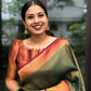 DEIANA'S Beautiful Designer Golden zari Soft Lichi Silk Saree - B Green - Swadesiicart