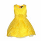 Asmaani Baby Girl's Yellow Color Satin Knee Length Frock (AS-DRESS-22141)