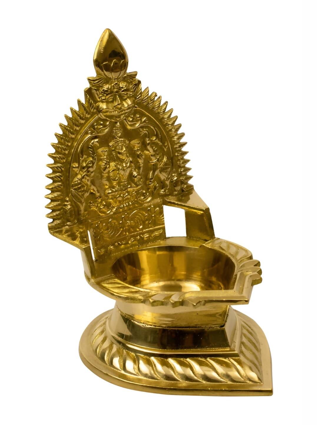 Spillbox Gold-Toned Brass Kamachi Diya Pooja Essential | Swadesiicart